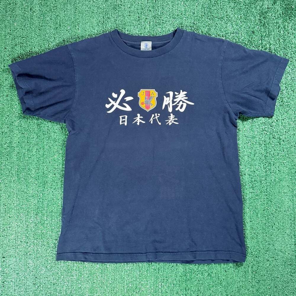 JFA Official Goods T-Shirt Size Large Blue Japan National Soccer Team
